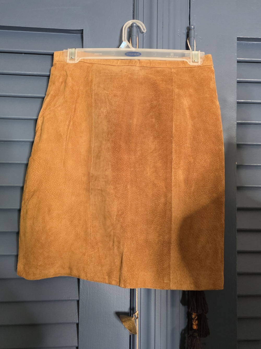 Vintage Tan Genuine Suede Leather Mini Skirt A-LineCategory